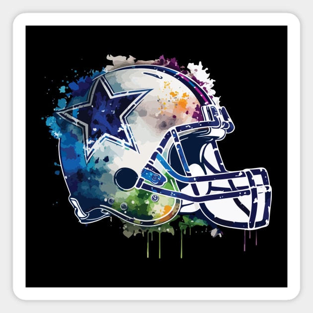 Dallas Cowboys Helmet Artwork Magnet by vectrus